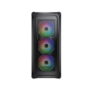 GABINETE COUGAR ARCHON 2 MESH RGB: MIDI-TOWER CON VENTANA, COMPATIBLE ATX/MICRO ATX/MINI-ITX, PUERTOS USB 2.0/3.0, EQUIPADO CON 3 VENTILADORES ARGB, SIN FUENTE, COLOR NEGRO.