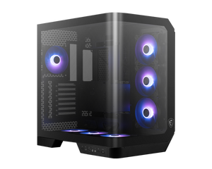 GABINETE GAMER MSI MAG PANO 120R PZ, E-ATX, CRISTAL TEMPLADO, USB 3.2, 7 VENTILADORES INCLUIDOS, SIN FUENTE, COLOR NEGRO
