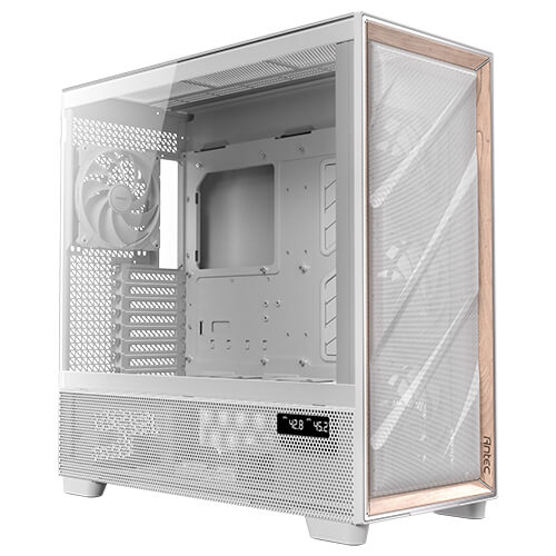 ANTEC FLUX PRO WHITE FULL TOWER E-ATX CON VIDRIO TEMPLADO Y MADERA