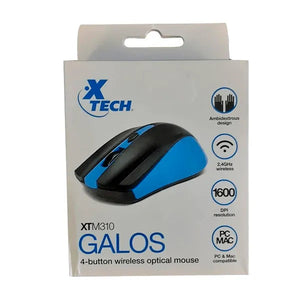 MOUSE INALÁMBRICO ÓPTICO GALOS | MODELO AZULCOLCOCA CON 4 BOTONES