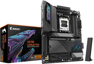 PLACA BASE GIGABYTE X870E AORUS PRO ICE - AMD AM5 LGA 1718, ATX, DDR5, 4X M.2, PCIe 5.0, USB4, WIFI7, LAN 2.5GbE, CIERRE EZ-LATCH, GARANTÍA DE 5 AÑOS