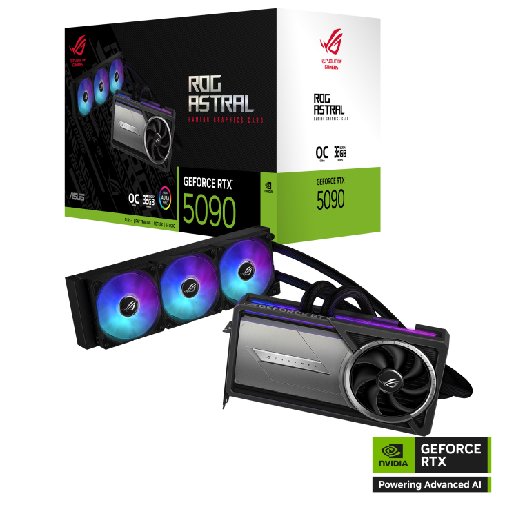 TARJETA DE VIDEO ASUS ROG ASTRAL LC GEFORCE RTX 5090 32GB GDDR7 OC EDITION, PCIE GEN 5.0
