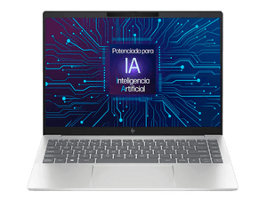 LAPTOP HP PAVILION PLUS 14-EW1000LA: PROCESADOR CORE i5, 512GB SSD, GRÁFICOS INTEL ARC, PLATA NATURAL, CÁMARA IR 5MP TNR, DISEÑO POLIÉSTER PVCY