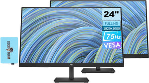 MONITOR HP V24V G5 FREESYNC DE 24 PULGADAS FHD VA, 75HZ, HDMI, MONTAJE VESA, CON BASE DOCZTORM - IDEAL PARA HOGAR Y NEGOCIOS