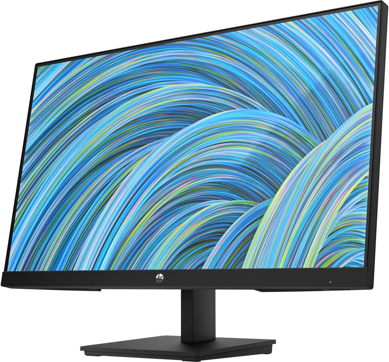 MONITOR HP V24V G5 FREESYNC DE 24 PULGADAS FHD VA, 75HZ, HDMI, MONTAJE VESA, CON BASE DOCZTORM - IDEAL PARA HOGAR Y NEGOCIOS