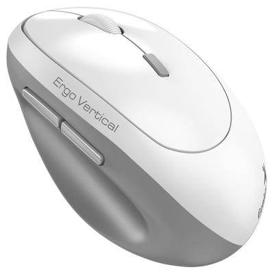 GENIUS ERGO 8350S RATÓN VERTICAL INALÁMBRICO ERGONÓMICO 6 BOTONES BLUETOOTH + USB 2400 DPI AI COPILOT BLANCO-GRIS