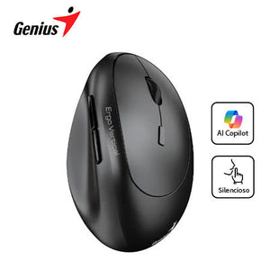 GENIUS ERGO 8350S RATÓN VERTICAL INALÁMBRICO BLUETOOTH + 2,4 GHZ 2400 DPI SILENCIOSO AI COPILOT