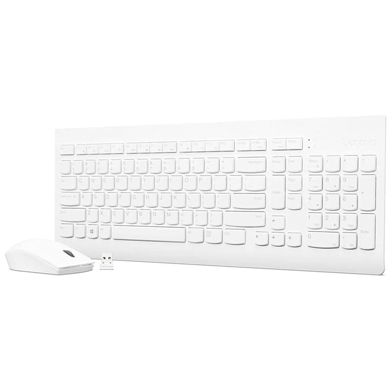 KIT DE TECLADO Y MOUSE INALÁMBRICO LENOVO 510 EN COLOR BLANCO - COMBO ERGONÓMICO CON CONECTIVIDAD AVANZADA Y DISEÑO ELEGANTE
