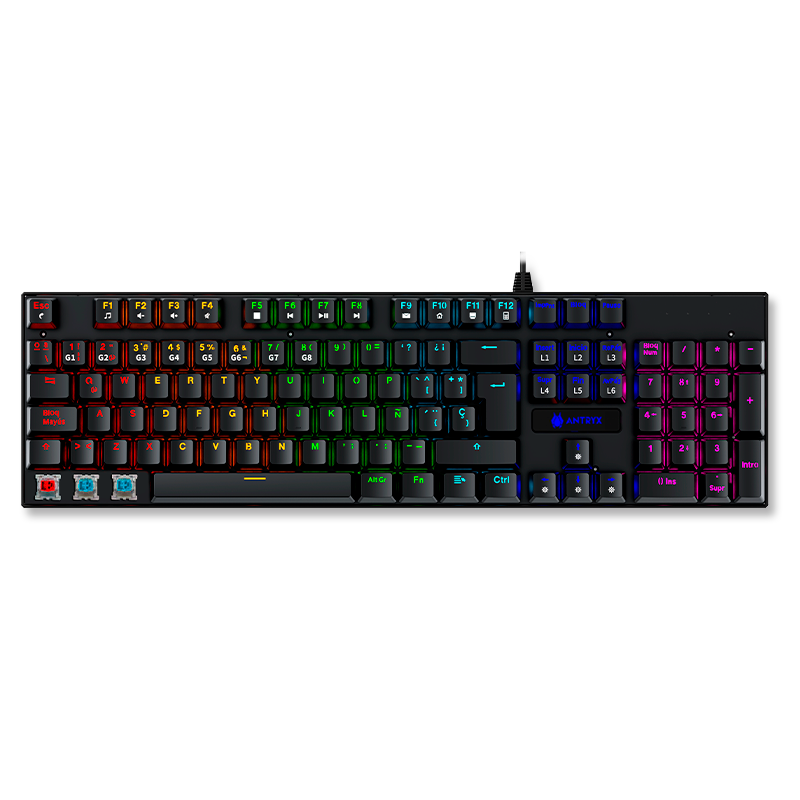 KIT GAMING ANTRYX GC-3100 X3 BLACK CON AUDÍFONOS, TECLADO RED SWITCH Y MOUSE (AGC-3100X3KRE-SP)