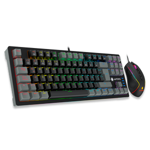 KIT GAMING ANTRYX: TECLADO MECÁNICO RED SWITCH + MOUSE GC-5500, ILUMINACIÓN RGB Y ALTA PRECISIÓN