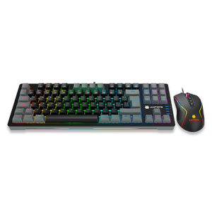 KIT GAMING ANTRYX: TECLADO MECÁNICO RED SWITCH + MOUSE GC-5500, ILUMINACIÓN RGB Y ALTA PRECISIÓN