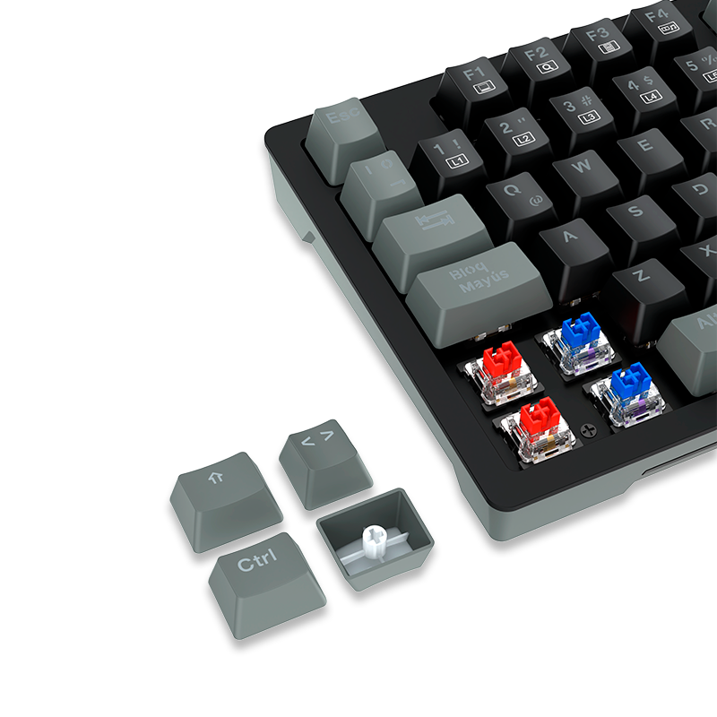 KIT GAMING ANTRYX: TECLADO MECÁNICO RED SWITCH + MOUSE GC-5500, ILUMINACIÓN RGB Y ALTA PRECISIÓN