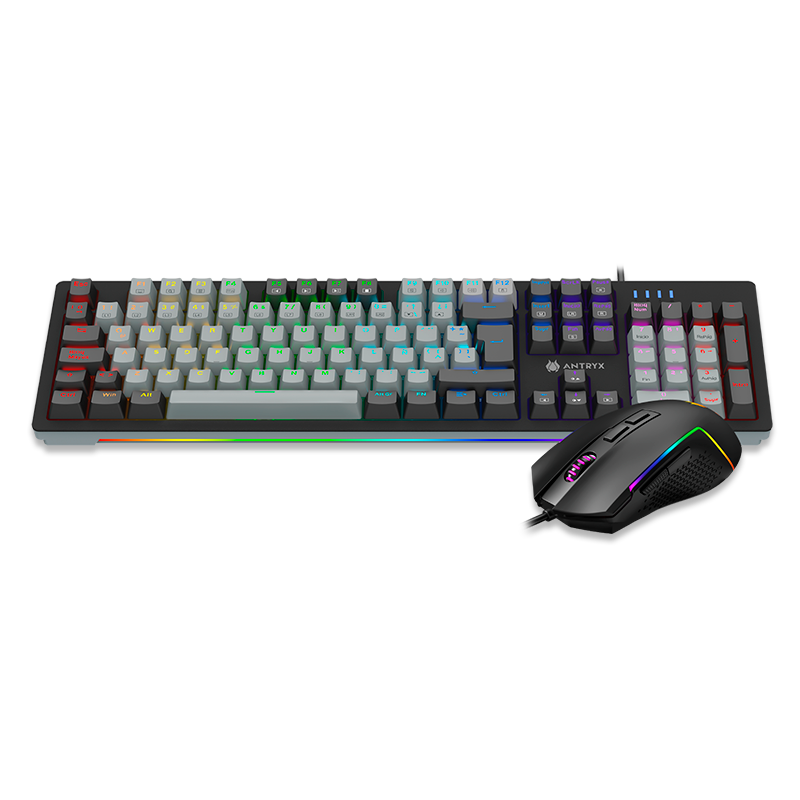 KIT GAMING ANTRYX: TECLADO MECÁNICO RED SWITCH + MOUSE GC-5600, ALTO RENDIMIENTO Y PRECISIÓN