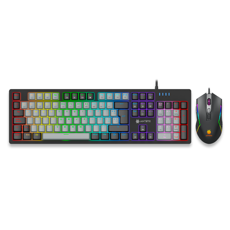 KIT GAMING ANTRYX: TECLADO MECÁNICO RED SWITCH + MOUSE GC-5600, ALTO RENDIMIENTO Y PRECISIÓN