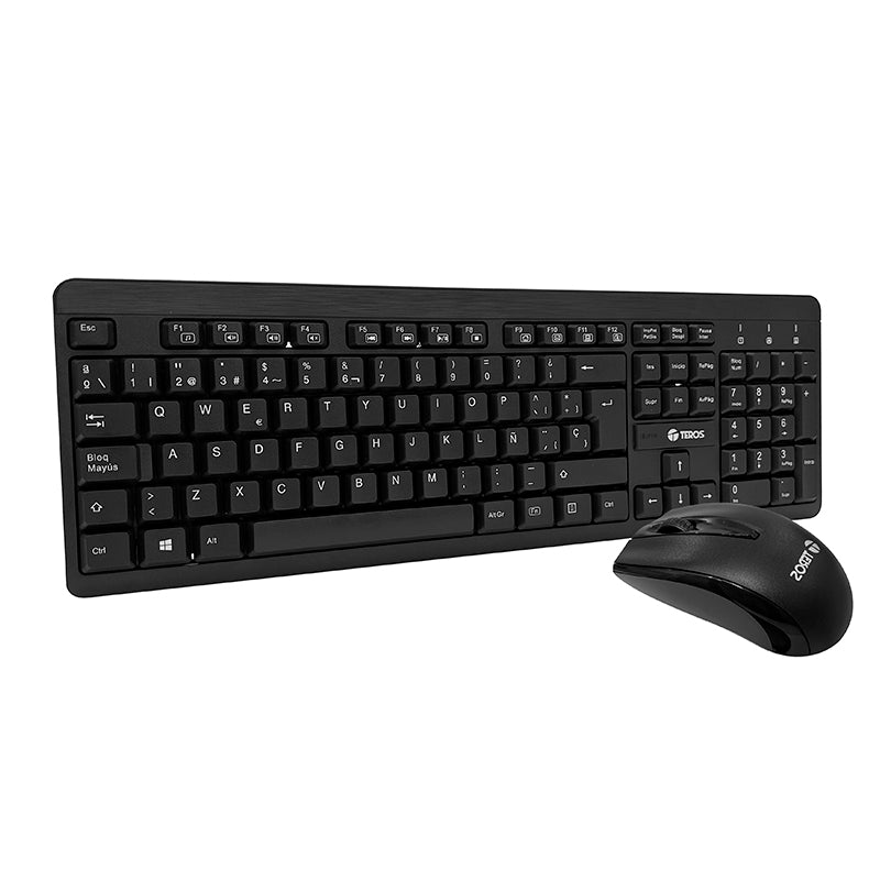 KIT INALÁMBRICO MULTIMEDIA HP: TECLADO Y MOUSE TE4061N, 2.4GHZ, RECEPTOR NANO USB, DISEÑO ERGONÓMICO, COLOR NEGRO