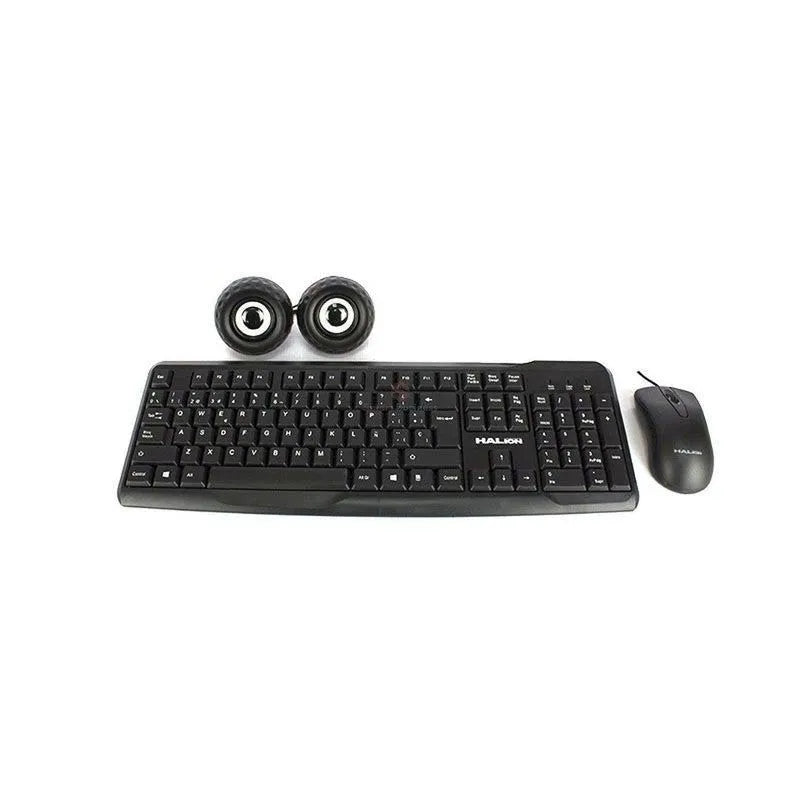 KIT HALION HA-KIT45COLCOCA: TECLADO, MOUSE Y PARLANTE 3 EN 1 DE ALTA CALIDAD