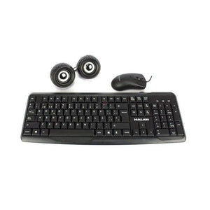 KIT HALION HA-KIT45COLCOCA: TECLADO, MOUSE Y PARLANTE 3 EN 1 DE ALTA CALIDAD