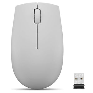 RATÓN INALÁMBRICO COMPACTO LENOVO 300 ARTIC GREY - DISEÑO ERGONÓMICO Y PORTABILIDAD