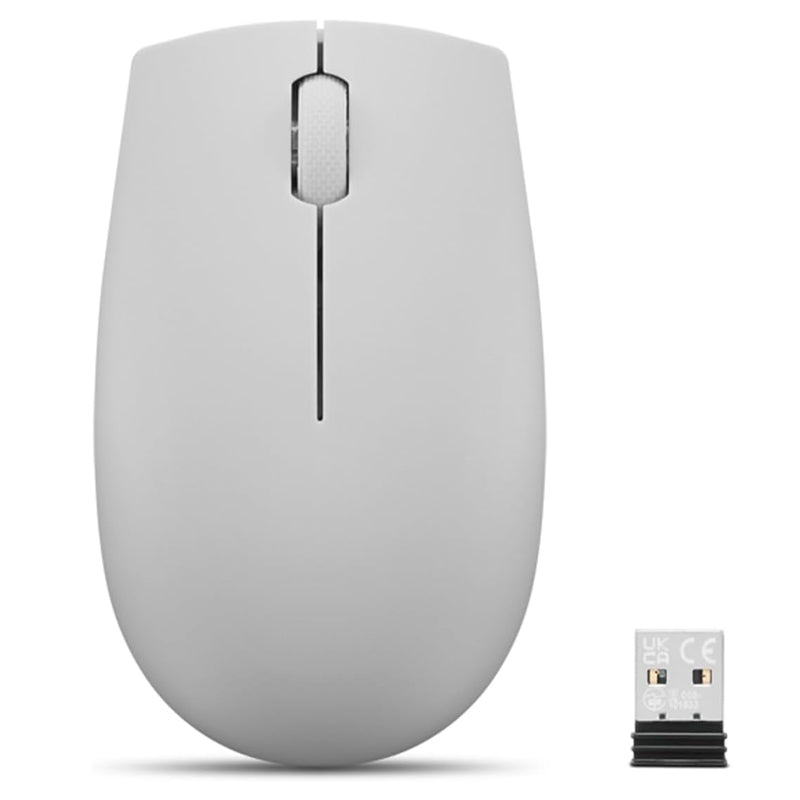 RATÓN INALÁMBRICO COMPACTO LENOVO 300 ARTIC GREY - DISEÑO ERGONÓMICO Y PORTABILIDAD