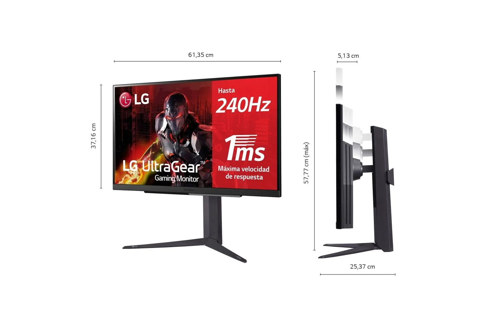 MONITOR GAMING LG 27GR83Q-B: PANTALLA LED 27