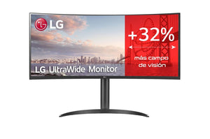 MONITOR CURVO ULTRAWIDE LG QHD DE 34 PULGADAS MODELO 34WN80C-B CON PANTALLA IPS Y RESOLUCIÓN 3440 X 1440