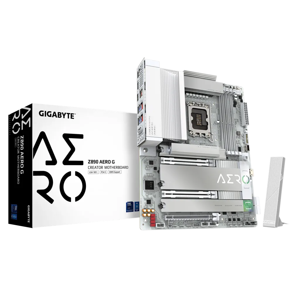 TARJETA MADRE GIGABYTE Z890 AERO G LGA1851 DDR5 DUAL-CHANNEL PCIe 5.0 WIFI 7 AVANZADA