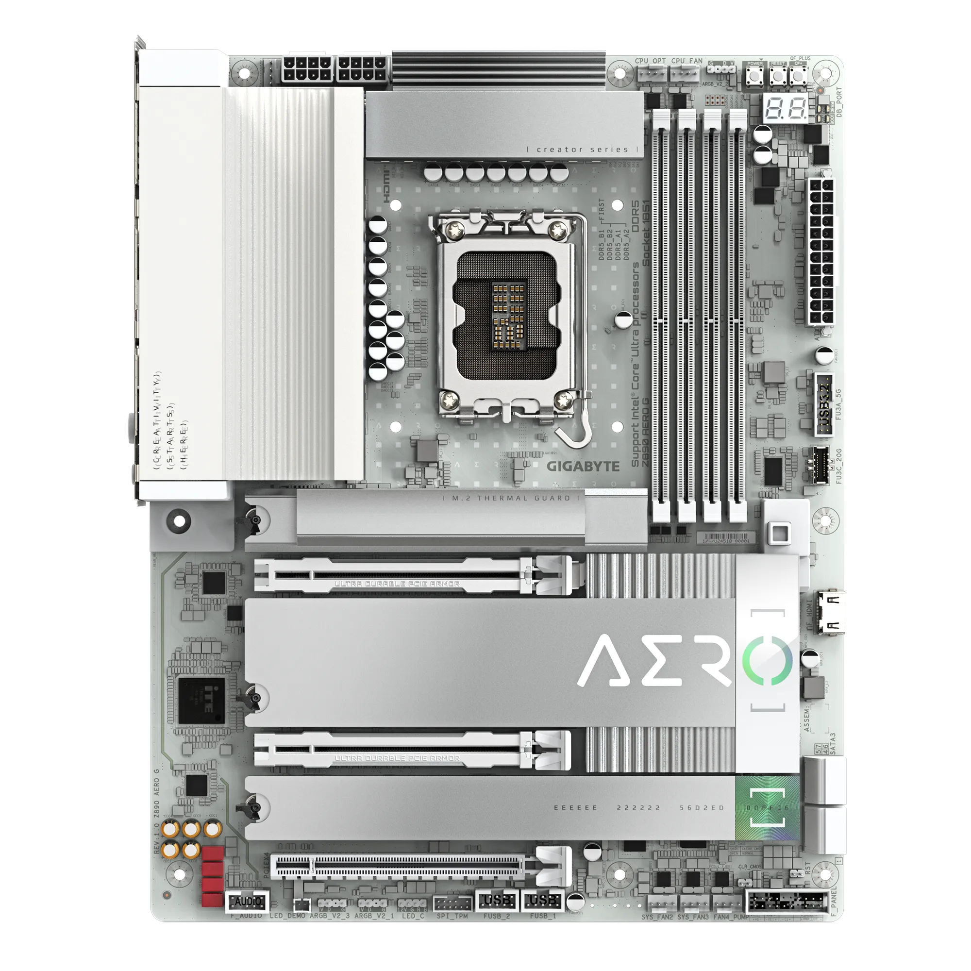 TARJETA MADRE GIGABYTE Z890 AERO G LGA1851 DDR5 DUAL-CHANNEL PCIe 5.0 WIFI 7 AVANZADA