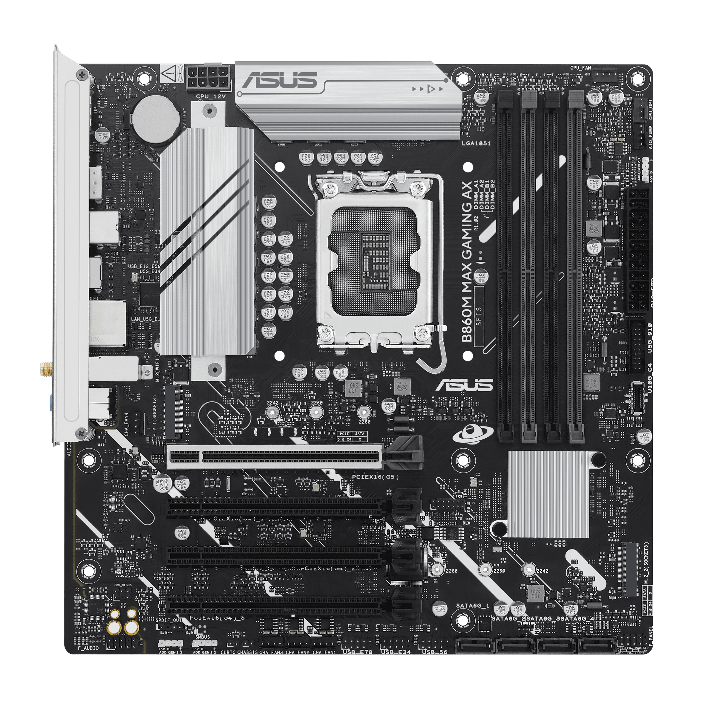 PLACA BASE MSI B860M MAX GAMING AX DDR5 - RENDIMIENTO EXTREMO Y CONECTIVIDAD AVANZADA PARA GAMERS