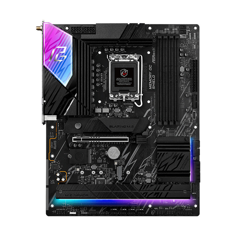 MOTHERBOARD ASROCK B860 LIGHTNING WIFI, INTEL B860, LGA 1851, HDMI, DP, ATX, ALTA VELOCIDAD DE CONEXIÓN
