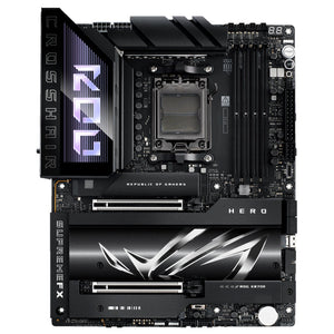 TARJETA MADRE ASUS ROG CROSSHAIR X870E HERO ATX, CHIPSET AMD X870E, SOCKET AM5, ALTO RENDIMIENTO PARA GAMERS Y ENTUSIASTAS