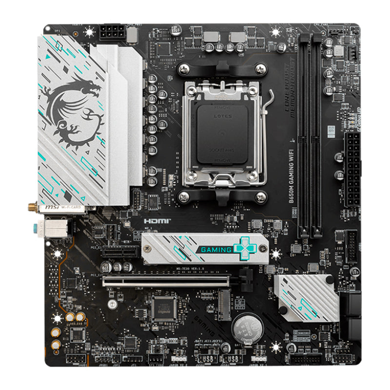 TARJETA MADRE MSI MICRO-ATX B650M GAMING WIFI - CHIPSET AMD B650, SOCKET AM5, CONECTIVIDAD WIFI INTEGRADA