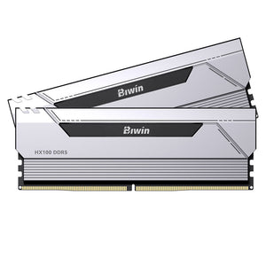 KIT DE MEMORIA RAM DDR5 BIWIN HX100 32GB (2X16GB), 6000MHZ, CL34, 1.1V, 1RX8, COLOR PLATA