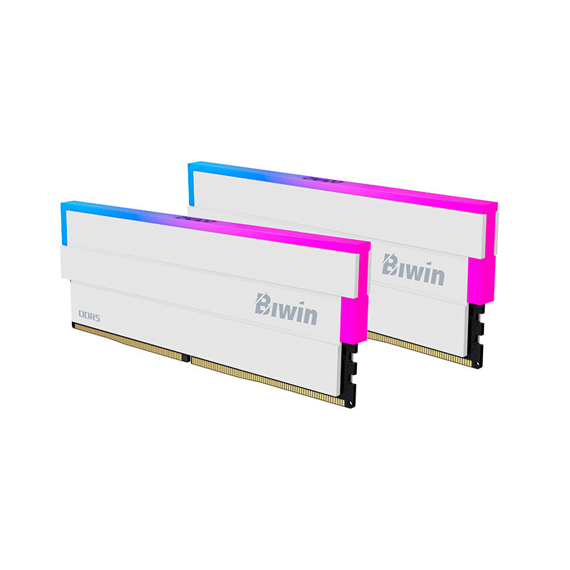 MEMORIA RAM BIWIN OPAL DW100 RGB 64GB (2X32GB) DDR5-6000MHZ, CL30, 1.35V, COLOR BLANCO