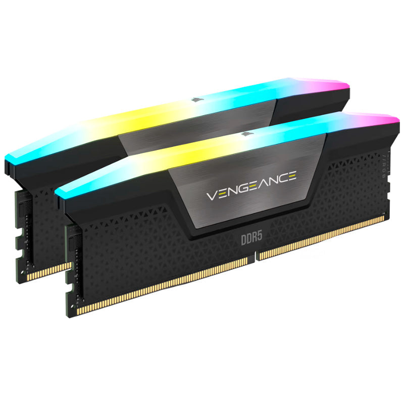 KIT DE MEMORIA RAM DDR5 CORSAIR VENGEANCE RGB 64GB (2X32GB), 5200MHZ, CL40, XMP - POTENCIA Y ESTILO PARA TU PC