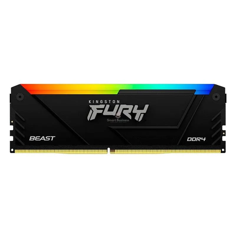 MEMORIA KINGSTON FURY BEAST RGB BLACK: 8GB DDR4-3200 MHZ, PC4-25600, CL16, 1.35V, NON-ECC