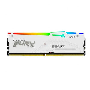 MEMORIA RAM KINGSTON FURY BEAST KF552C40BWA-16 DDR5 16GB FRECUENCIA 5200 MHZ ILUMINACIÓN LED RGB BLANCA PARA PC DE ESCRITORIO