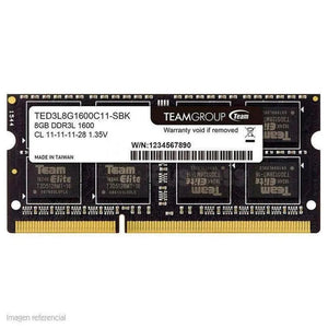 MEMORIA TEAMGROUP SODIMM DDR3L 8GB 1600MHZ CL11-11-11-28 1.35V