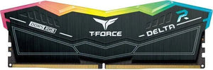 MEMORIA TEAMGROUP T-FORCE DELTA BLACK RGB, 16GB DDR5-6000MHZ, PC5-48000, CL38, 1.25V