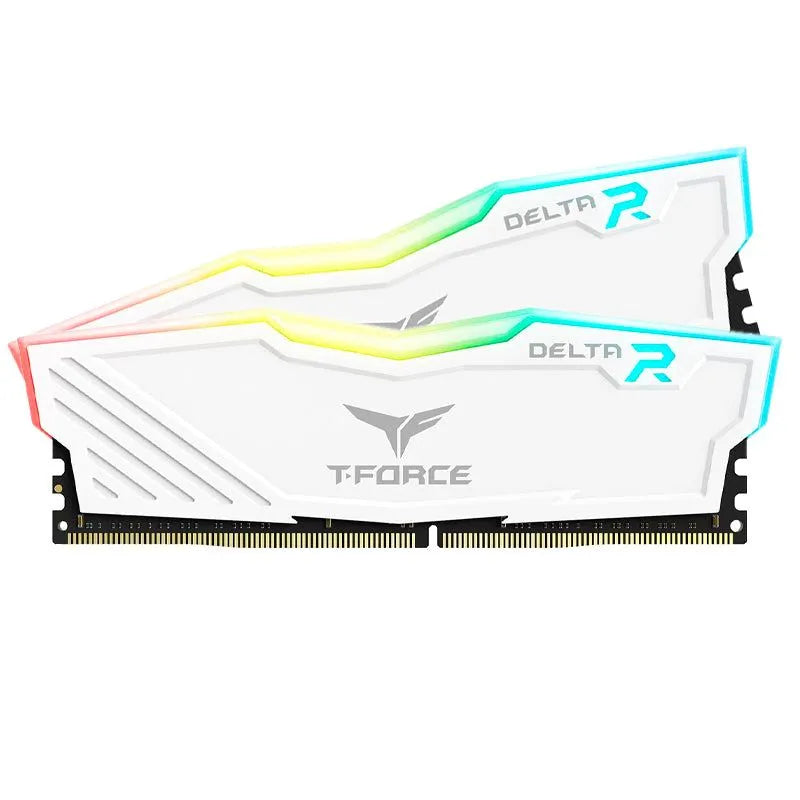 MEMORIA TEAMGROUP T-FORCE DELTA RGB: 16GB (2 X 8GB), DDR4-3600MHZ, CL18, 1.35V, RGB, BLANCO