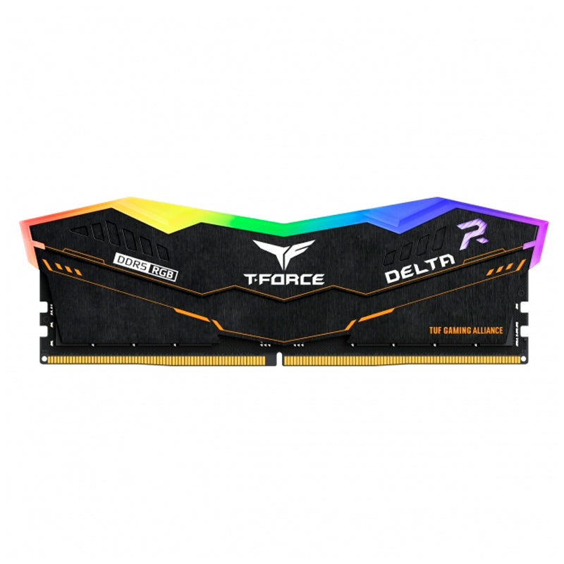 MEMORIA RAM TEAMGROUP T-FORCE DELTA TUF GAMING ALLIANCE RGB DDR5, 16GB, 5600MHZ, CL36, 1.2V, ALTO RENDIMIENTO Y DISEÑO GAMER