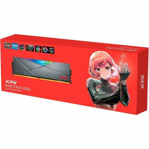 MÓDULO DE MEMORIA RAM XPG SPECTRIX D50 AX4U360016G18I-SW50 16GB DDR4-3600MHZ CL18 SIN BÚFER - ALTO RENDIMIENTO Y VELOCIDAD PARA GAMING Y MULTITAREA
