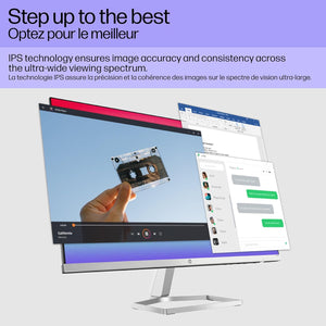 MONITOR HP SERIE 5 MODELO 524SF 94C17AA #ABA CON BASE DOCZTORUM, PANTALLA FHD IPS DE 24 PULGADAS (1920 X 1080), 1 HDMI, 1 VGA, TECNOLOGÍA SIN PARPADEO, IDEAL PARA HOGAR Y NEGOCIOS, COLOR NEGRO/PLATEADO