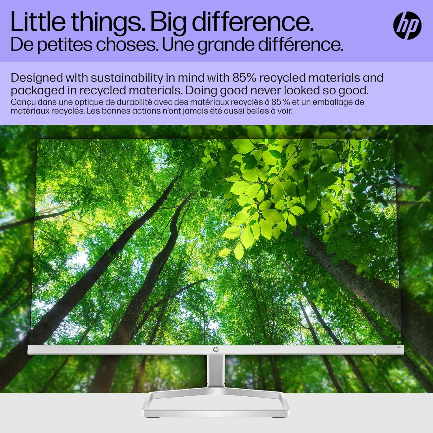 MONITOR HP SERIE 5 MODELO 524SF 94C17AA #ABA CON BASE DOCZTORUM, PANTALLA FHD IPS DE 24 PULGADAS (1920 X 1080), 1 HDMI, 1 VGA, TECNOLOGÍA SIN PARPADEO, IDEAL PARA HOGAR Y NEGOCIOS, COLOR NEGRO/PLATEADO