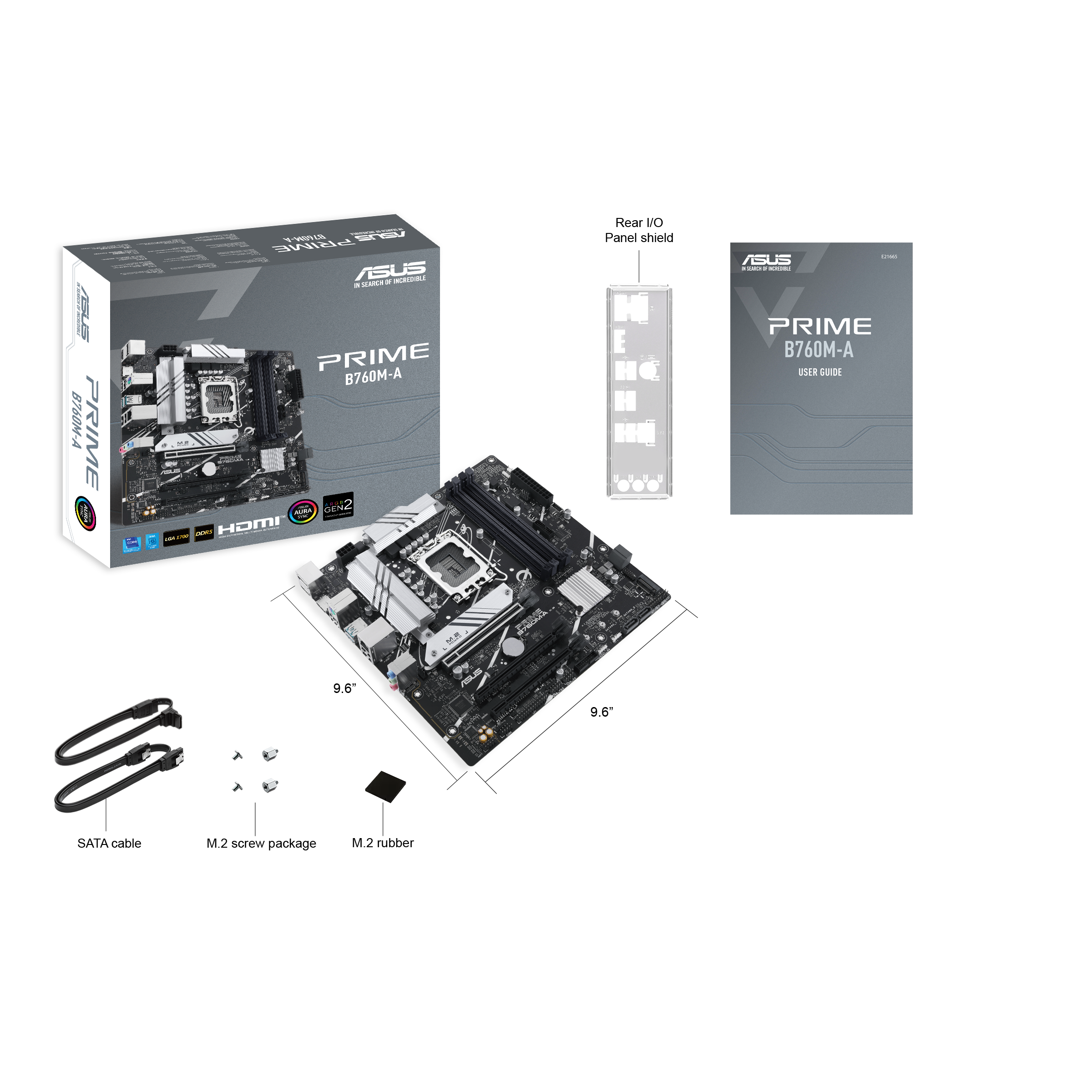 TARJETA MADRE MICRO ATX ASUS PRIME B760M-A-CSM CON CHIPSET INTEL B760 Y SOCKET LGA1700