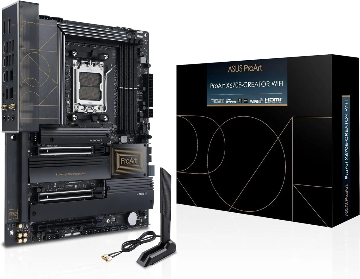 MOTHERBOARD ASUS ROG PROART X670E-CREATOR WIFI - CHIPSET AMD X670, SOCKET AM5, FORMATO ATX