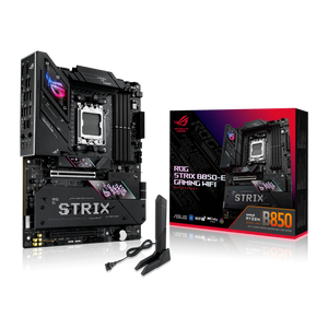 TARJETA MADRE ASUS ROG STRIX B850-E GAMING WIFI, CHIPSET AMD B850, SOCKET AM5, FORMATO ATX, ALTO RENDIMIENTO PARA GAMING AVANZADO