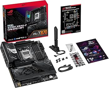 PLACA BASE ASUS ROG STRIX X870-F GAMING WIFI, CHIPSET AMD X870, SOCKET AMD AM5, FORMATO ATX