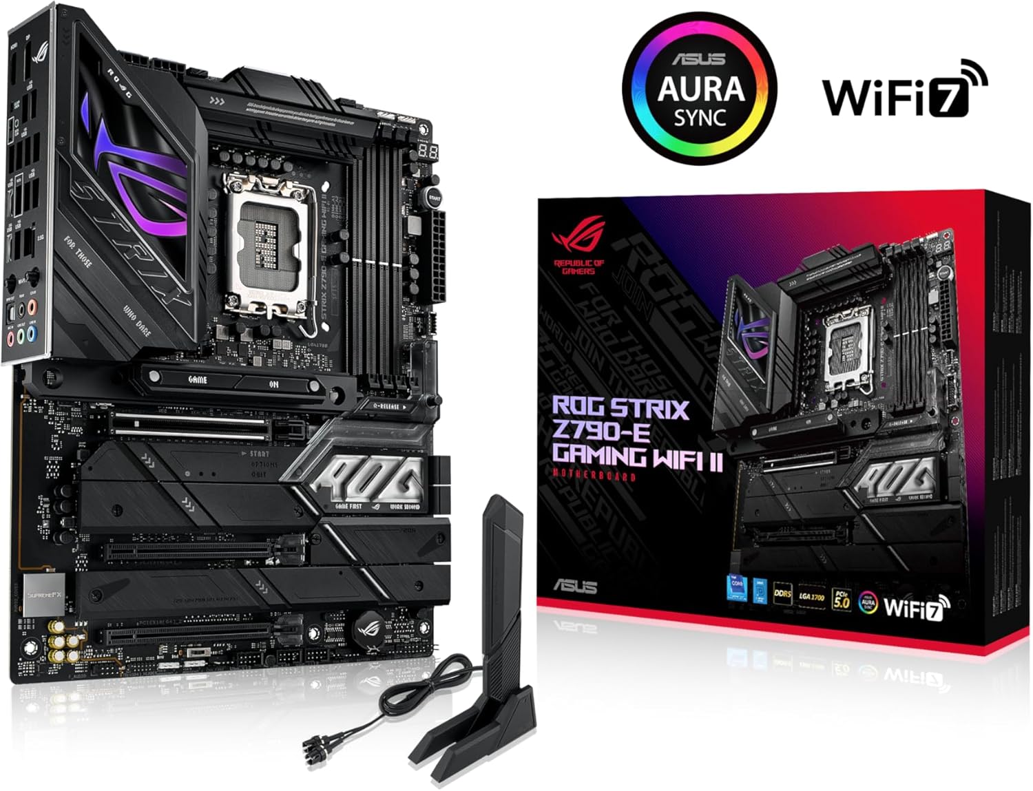 PLACA BASE ASUS ROG STRIX Z790-E GAMING WIFI II: RENDIMIENTO DE ÉLITE CON CONECTIVIDAD WIFI 6E Y COMPATIBILIDAD CON PROCESADORES INTEL DE 13ª GENERACIÓN