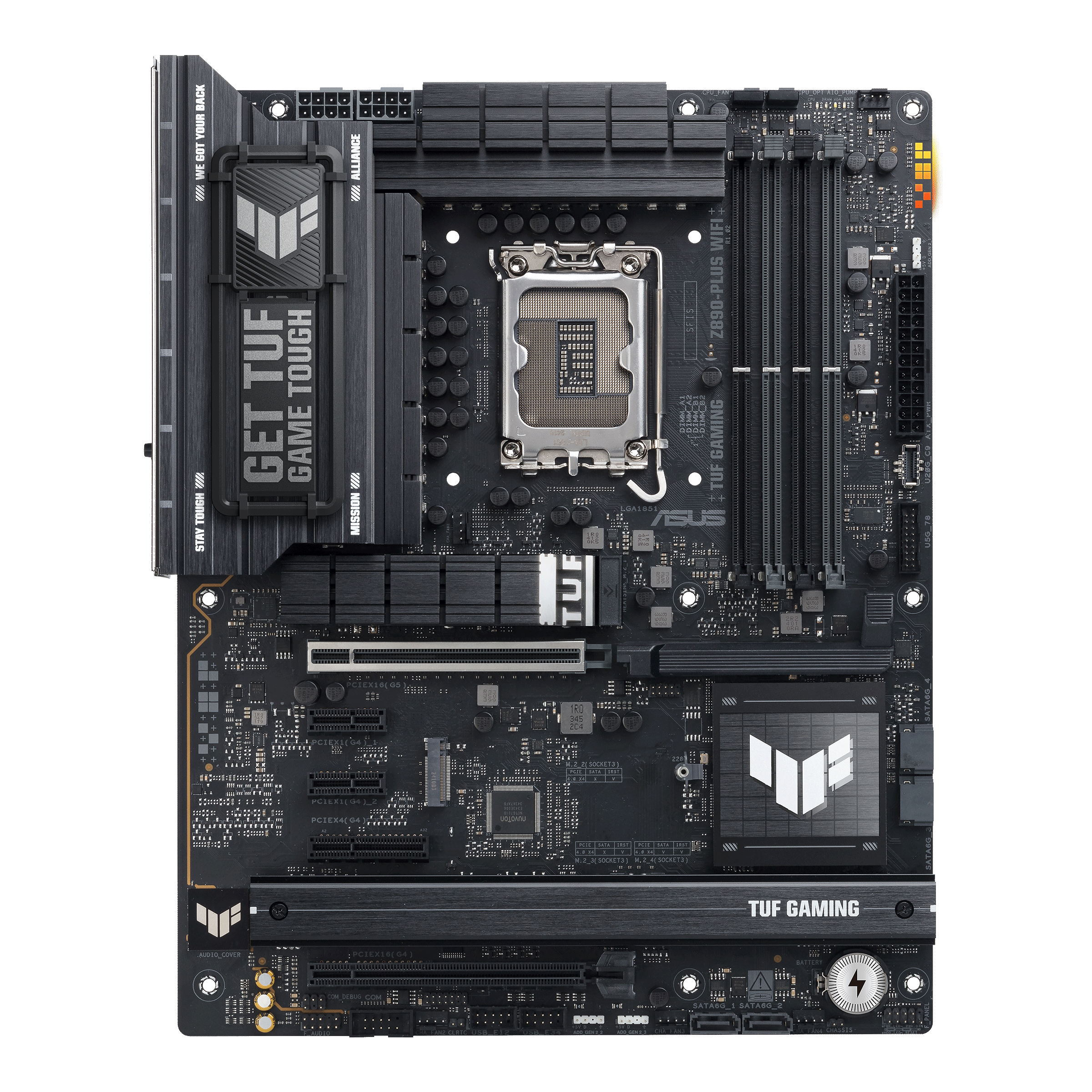PLACA BASE ATX ASUS TUF GAMING Z890-PLUS WIFI, CHIPSET INTEL Z890, SOCKET LGA 1851, CONEXIONES HDMI Y DP