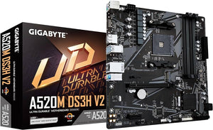 TARJETA MADRE GIGABYTE - AMD AM4 A520M DS3H AC CON WIFI Y SOPORTE PARA PROCESADORES RYZEN